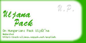 uljana pack business card